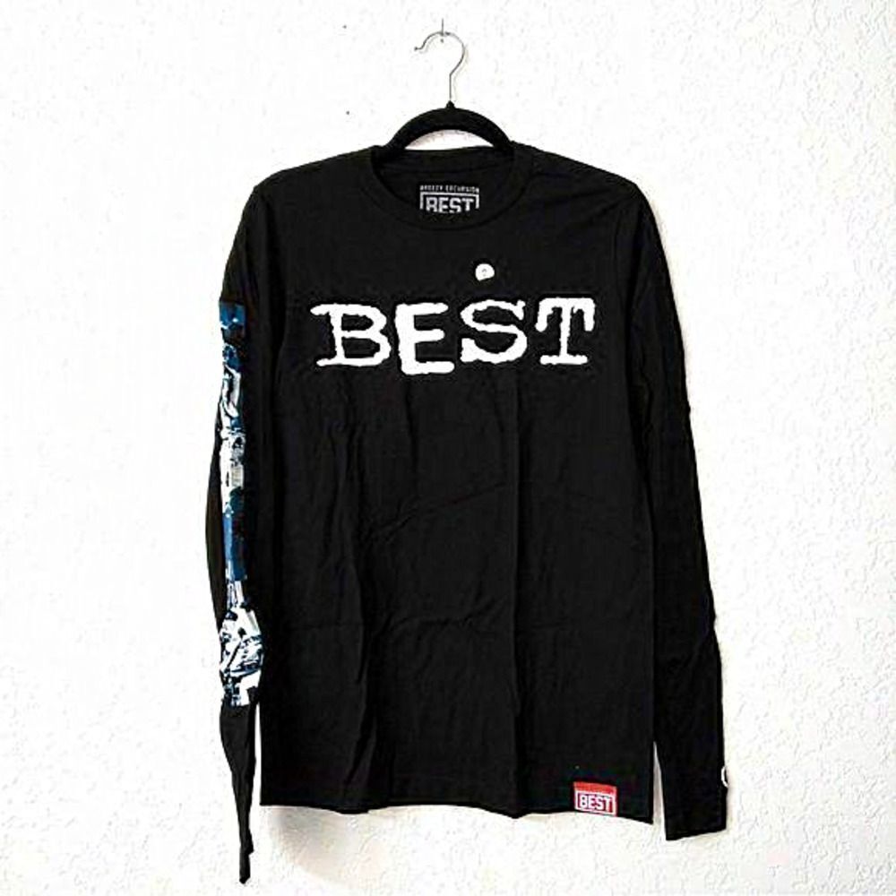 New Best x‎ Breezy Excursion Black Logo FTRWTB Long Sleeve Shirt Size Small